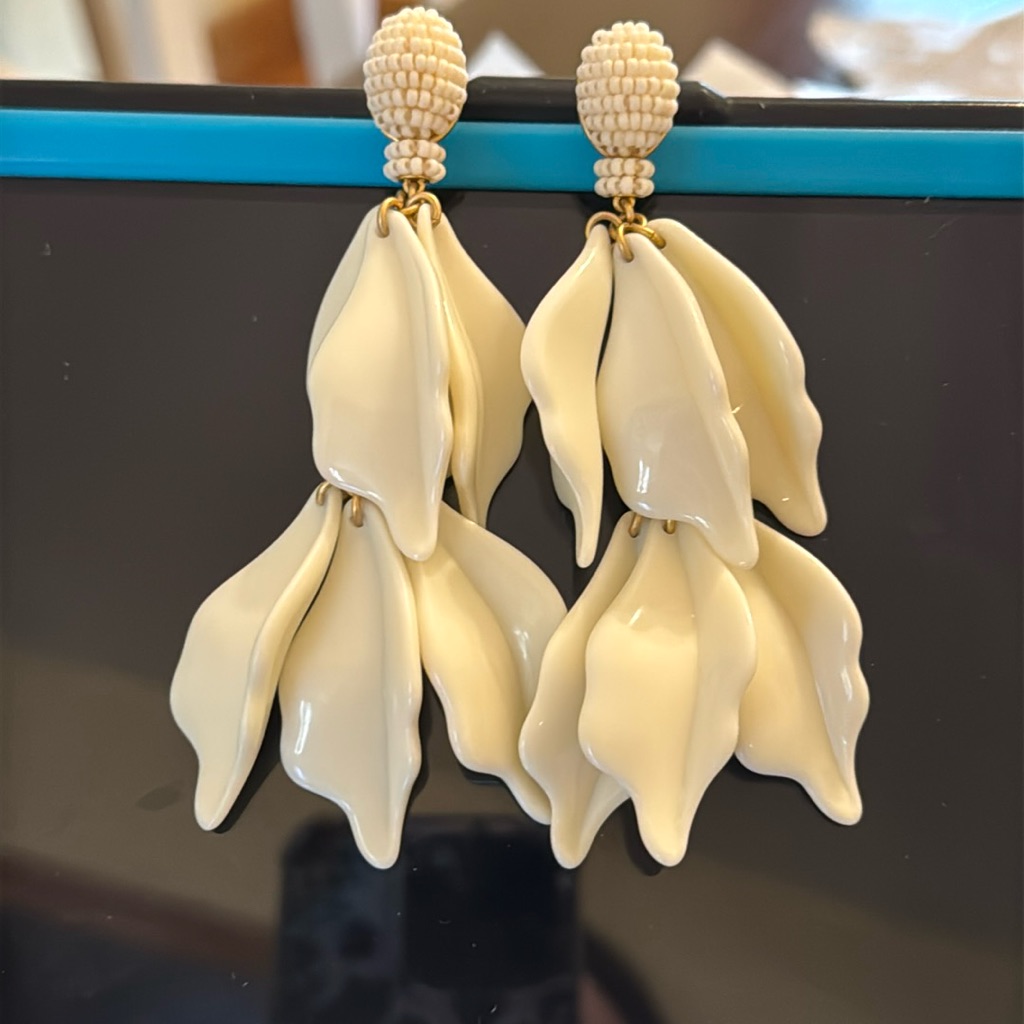 White Floral Drop Earrings Tuckernuck Jewelry